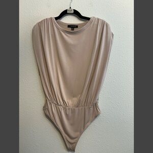#1527 FORE Beige Bodysuit Large